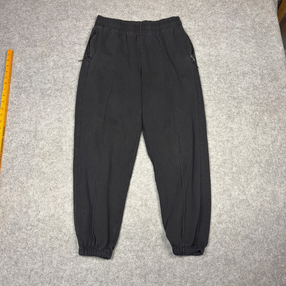 Old Navy Active Dynamic Fleece Joggers Mens Small Black High Rise Sweatpants